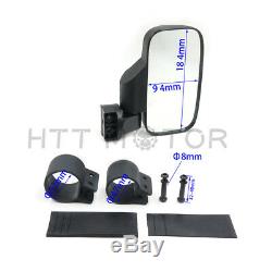 1.75 Breakaway Side & Rear View Mirrors Set for UTV Polaris RZR 900 1000 S 900