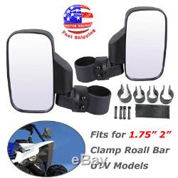 1.75 Side & Rear View Mirrors Set For Polaris Ranger RZR 800 900 1000 S 900 UTV