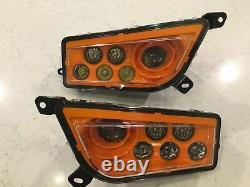 14-18 Polaris Rzr Xp 1000 & Turbo -orange Led Headlights Kit USA