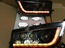 14-19 Polaris Rzr Xp 1000 & Turbo -black & Orange Angel Eye Headlights Kit -usa