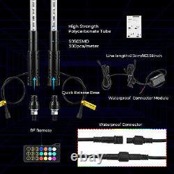 2 Pcs 5FT LED Whip Antenna Light Flag UTV ATV for Can Am X3 Polaris RZR 1000 900