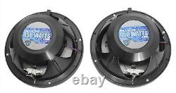 (2) Rockville 8 Tower LED Speakers+Amp+Bluetooth For Polaris RZR/ATV/UTV/Cart