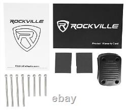 2 Rockville DWB80B Dual 8 800w Tower Speakers for Polaris RZR/Jeep/ATV/UTV/Cart