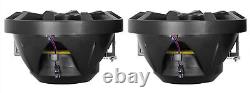 (2) Rockville RKL80MB 8 Tower LED Speakers For Polaris RZR/ATV/UTV/Cart/Jeep