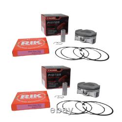 2 Sets Piston & Ring Kits for Polaris RZR 1000 1820,4 1000 1520, XP 1000 1420