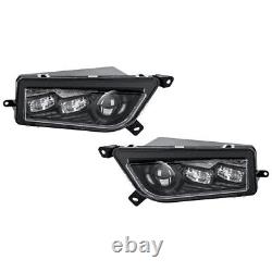 2014-2020 For Polaris RZR XP 4 1000 Pair Dual Halo ATV UTV LED Headlights Black