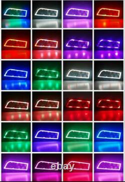 2019 Red ATV LED Headlights RGB Halo Ring For Polaris RZR 1000 XP RZR 900 & S