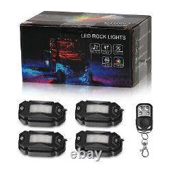 2Pcs 3FT LED Whip Lights Spiral Chase RGB and Rock Lights Bluetooth For UTV ATV