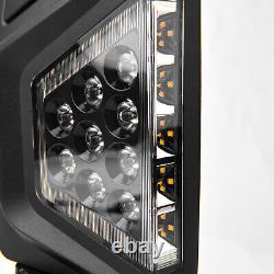 2Pcs UTV Side Mirrors LED Spot Light Rearview for 1.5-2 Polaris RZR Can-Am 4WD