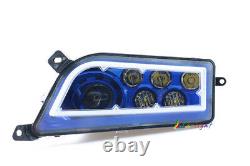 2X Auto Accessories ATV Blue Halo LED CREE Headlight for Polaris RZR 900 XP 1000