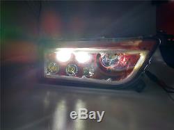 2x CREE ATV LED Headlights High Low Beam Red DRL For POLARIS RZR 900 XP 1000 UTV
