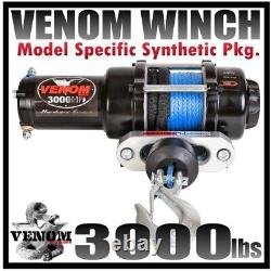 3000lb Venom Utv Atv Winch Polaris Rzr Razor 900 Xp/xp 4 2011-14 3000 Lb