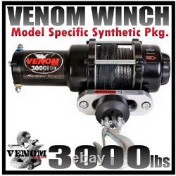 3000lb Venom Utv Winch 14-24 Polaris Rzr/rzr 4/general 900/1000/turbo Rxr Razor