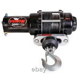 3000lb Venom Utv Winch 14-24 Polaris Rzr/rzr 4/general 900/1000/turbo Rxr Razor