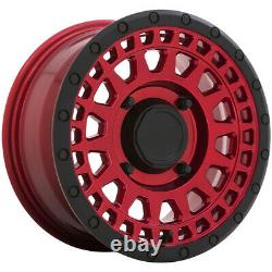 4-Black Rhino UTV Parker 15x7 4x156 +51mm Candy Red Wheels Rims 15 Inch