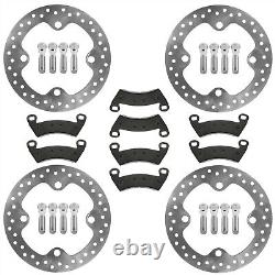 4 Front and Rear Brake Disc with Pad for Polaris RZR XP 1000/ RZR XP 4 1000 14-21