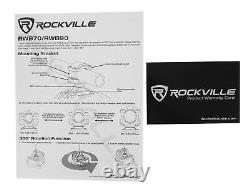 4 Rockville 8 Black Marine Wakeboard Tower Speakers for Polaris RZR/ATV/UTV