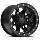4-Vision 550 ATV/UTV 12x8 4x156 -10mm Matte Black Wheels Rims 12 Inch