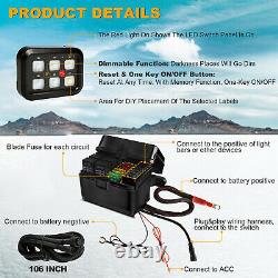 6 Gang Switch Panel Light Bar Control for Can-Am Polaris RZR UTV ATV Accessories
