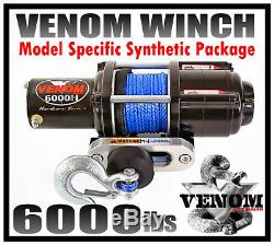 6000lb Venom Utv Winch 14-20 Polaris Rzr/rzr 4/general 900/1000/turbo Rxr Razor