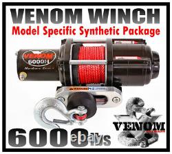 6000lb Venom Utv Winch 14-23 Polaris Rzr/rzr 4/general 900/1000/turbo Rxr Razor