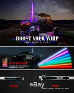 6ft Bluetooth Wireless Lighted Whip Antenna Flag Music Dance for ATV UTV Truck