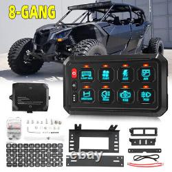 8 Gang Switch Panel RGB Back Lights for Can-Am Polaris RZR UTV ATV Accessories