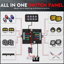 8 Gang Switch Panel RGB Back Lights for Can-Am Polaris RZR UTV ATV Accessories