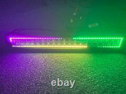 ATV UTV RZR Polaris LED Offroad Light Bar (13.5-50) w RGB Halo Ring Bluetooth