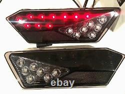 Black LED Tail Lights With REVERSE LIGHTS 15-18 POLARIS RZR 900 & S backup