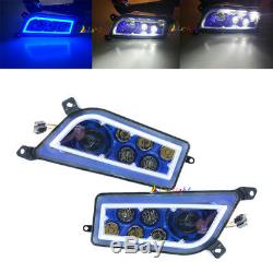 Blue Led Angel Headlights For 2014-2018 Polaris RZR 1000 XP & Turbo RZR 900 S