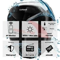Bluetooth Waterproof ATV UTV RZR Polaris 2 Speakers Stereo Audio System FM Radio