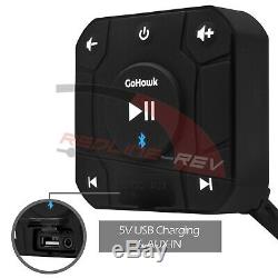 Bluetooth Waterproof ATV UTV RZR Polaris 4 Speakers Stereo Audio System USB AUX