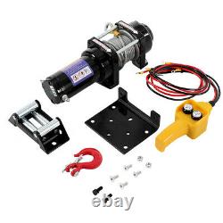 Electric Winch 4500LBS 12V Steel Cable Kit 4WD ATV UTV Winch Towing Truck