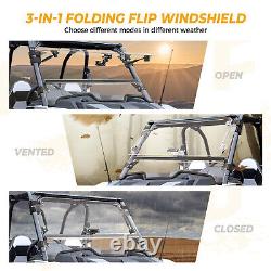 Flip Up 3-IN-1 Split Windshield Window for Polaris RZR XP 1000 Turbo 4 2019-23