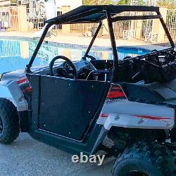 For? 2009-2022 Polaris RZR 170 Aluminum Opening Doors + Heavy Duty Roof Black