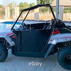 For? 2009-2022 Polaris RZR 170 Aluminum Opening Doors + Heavy Duty Roof Black