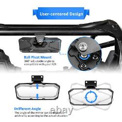 For 2023 Polaris RZR PRO XP/4 UTV LED Side Racing Mirrors+HD Center View Mirror