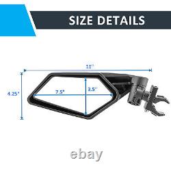 For 2023 Polaris RZR PRO XP/4 UTV LED Side Racing Mirrors+HD Center View Mirror