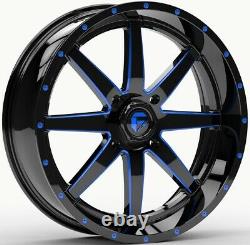 Fuel Maverick UTV Wheels Blue/Black 22 Polaris RZR Turbo S / RS1 (4)
