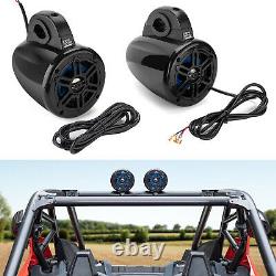 Heavy Duty Bluetooth Speakers Stereo Audio AMP System For UTV Polaris RZR Can Am