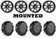 Kit 4 High Lifter Outlaw Tires 27x9.5-12 on STI HD4 Gloss Black Wheels POL