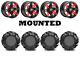 Kit 4 High Lifter Outlaw2 Tires 28x9.5-14 on Sedona Rukus Red Wheels 1KXP
