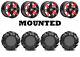 Kit 4 High Lifter Outlaw2 Tires 29.5x9.5-14 on Sedona Rukus Red Wheels 1KXP