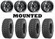 Kit 4 Quadboss QBT846 Tires 30x10-15 on Fuel Anza Matte Black D557 Wheels 1KXP
