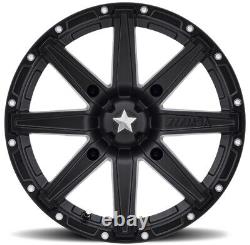 MSA Black Clutch 12 UTV Wheels 25 Mud Lite AT Tires Polaris RZR Turbo S / RS1