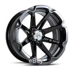 MSA Black Diesel 14 UTV Wheels 28 Zilla Tires Polaris Ranger 900 XP