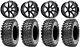 MSA Black Diesel 14 UTV Wheels 32 Rampage Tires Polaris RZR Turbo S / RS1