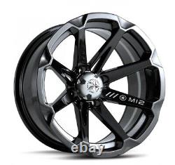 MSA Black Diesel 14 UTV Wheels 32 XT400 Tires Polaris RZR XP 1000 / PRO XP