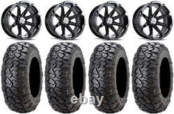 MSA Black Diesel 15 UTV Wheels 31 Ultracross Tires Polaris RZR Turbo S / RS1